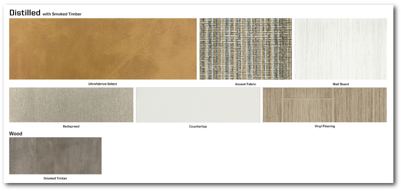 Winnebago Minnie Winnie and Spirit Distilled Interior with Smoked Timber Cabinetry